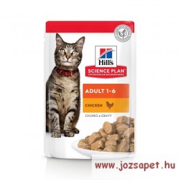 Hill&#039;s SP Feline Adult Chicken Alutasakos eledel 12x85g