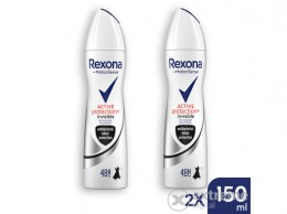 REXONA Active Protection+ Invisible izzadásgátló, 2x150 ml