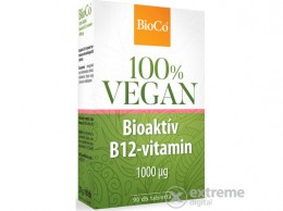 BioCo 100% Vegan bioaktív B-12 vitamin, 90 db