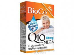 BioCo Vízzel elegyedő Q10 Mega, 100 mg, 30 db