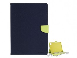 MERCURYCASE Mercury Goospery Fancy álló, bőr hatású flip tok Apple iPAD Pro 12.9 (2018) készülékhez, sötétkék, textil mintás