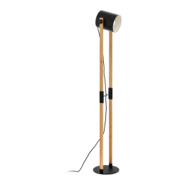 EGLO HORNWOOD ÁLLÓLÁMPA E27 1X28W MAGASSÁG:140CM FEKETE/FA FÉNYFORRÁS NÉLKÜL
