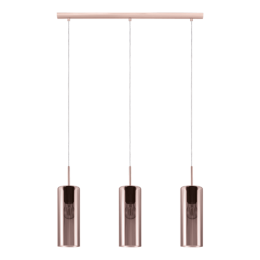 EGLO SELVINO FÜGGESZTÉK E27 3X15W BRONZ/VÖRÖSRÉZ HATÁSÚ ÜVEG FÉNYFORRÁS NÉLKÜL