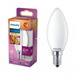 Philips E14 LED 4,5W 470lm CRI90 2700-2200K WarmGlow DIM- 40W izzó helyett