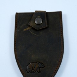 Aé-Collection Valódi, tartós barna marhabőr "harang" kulcstartó, bőrnyomatos, kisebb méret. Magyar termék!