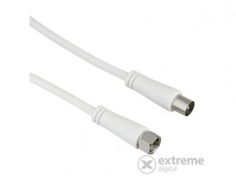 Hama ST antenna kábel, F-Koax, 90db, fehér, 3,5m (122433)