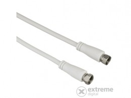 Hama ST antenna kábel, F-F csatlakozós duplán árnyékolt, 90db, fehér, 3m (HM122435)