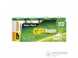 GP Super alkáli elem, LR20 (D), 1.5V 4db (B13404)