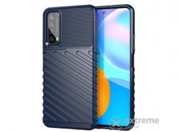 GIGAPACK gumi/szilikon tok Huawei P Smart (2021) készülékhez, sötétkék, csíkos/dombor mintás