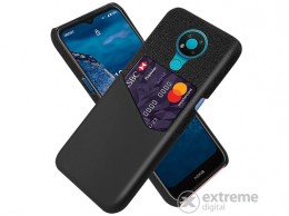 GIGAPACK bőr hatású műanyag tok Nokia 3.4 készülékhez, fekete