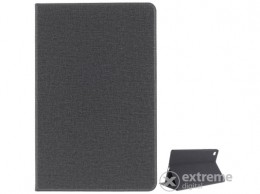GIGAPACK álló, bőr hatású flip tok Samsung Galaxy Tab A7 10.4 (2020) készülékhez, fekete, textil mintás