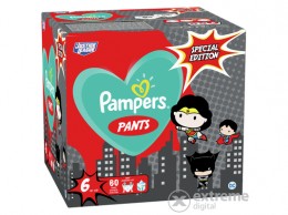 PAMPERS Pants Giant Pack Plus Az Igazság Ligája szuperhősös pelenkacsomag, 6-os méret, 60 db