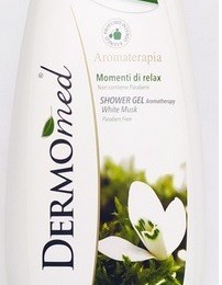 Dermomed Body Care tusfürdő és habfürdó Muschio Bianco&quot;fehér pézsma&quot; 750 ml