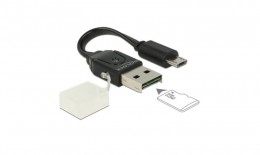 Delock Adapter - micro USB / OTG csatl. / A típusú USB (apa) / microSD Kártyaolvasó (91709)