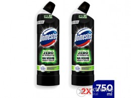 DOMESTOS Zéró Lime WC vízkőoldó gél, 2x750 ml