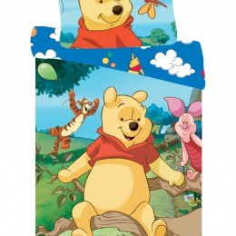 Micimackó Disney ágyneműhuzat kék 140x200cm 70x90cm