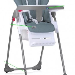 LORELLI Dulce multifunkciós etetőszék - Silver Blue Leather 2021