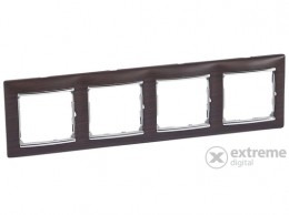LEGRAND 770374 Valena keret vízszintes 4-es Wenge dekor/ezüst