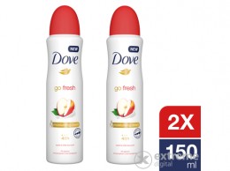 DOVE Go Fresh Apple & White Tea női izzadásgátló dezodor, 2x150 ml