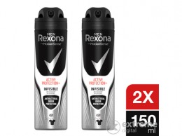 REXONA Men Active Protection+Invisible férfi dezodor, 2x150ml