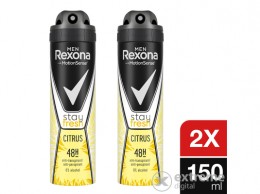 REXONA Men Stay Fresh Citrus férfi izzadásgátló dezodor, 2x150ml