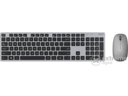 Asus W5000 USB Slim vezeték nélküli billentyűzet + optikai egér, szürke - [újszerű]