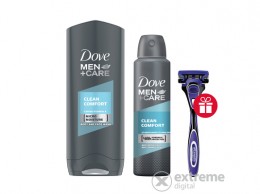 DOVE Men+Care Clean Comfort férfi csomag, Wilkinson Hydro5 férfi borotvával