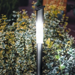Garden of Eden LED-es szolár lámpa - leszúrható oszlop - fém - hidegfehér - 70 x 5 cm 11230