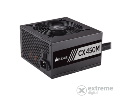 Corsair CP-9020101-EU ECX450M aktív PFC félmoduláris tápegység, 450W, ATX 2.4, fekete