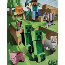 Minecraft polár takaró jéték 130x170cm