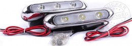 TruckerShop Olcsó nappali menetjelző (DRL) 12/24V 2x3 POWER LED